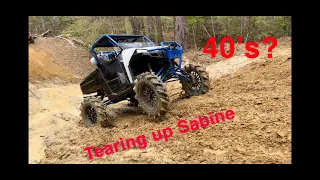 Sabine ATV Park, Polaris Ranger on 40’s hitting everything