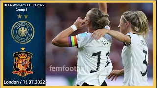 [2-0] | 12.07.2022 | Germany vs Spain | UEFA Womens Euro 2022 | Group B #weuro2022