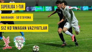 "Navbahor"-"So'g'diyona" uchrashuvidagi siz ko'rmagan vaziyatlar!