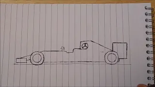 How to Draw a Formula 1 Race Car so Easy