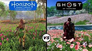 Horizon Forbidden West vs Ghost of Tsushima - Graphics and Details Comparison