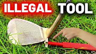 Using an ILLEGAL GOLF TOOL! Can I Turn an Old Wedge into a NEW ONE?!