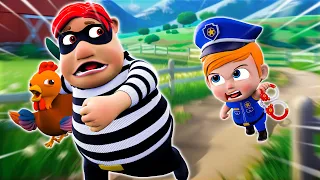 Baby Police Chase Thief - Police Car Song - Funny Songs and More Nursery Rhymes & Kids Songs