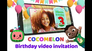 Cody time cocomelon birthday invitation. Cody cocomelon birthday. Birthday video invitation