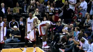 LeBron James Kisses a Fan in the Front Row!