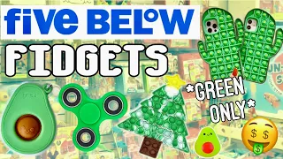 Fidget Shopping for GREEN FIDGETS ONLY at Five Below!🤑 *EPIC POP ITS* Fidgets Challenge Spree!