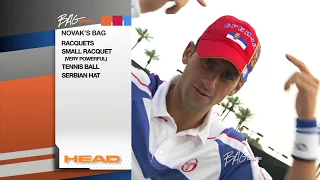 What's does Novak Djokovic carry on court? | Bag Check