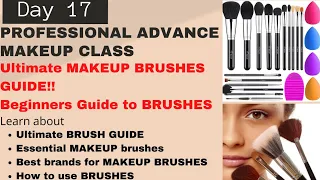 Professional Makeup Class day 17|Makeup Brushes Guide Makeup Brushes and Uses|मेकअप ब्रश|Pratibha