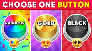 Choose One Button! Rainbow, Gold or Black Edition 🌈⭐️🖤 Quiz Zone