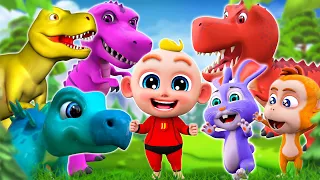 A Day in Dinosaur World 🦖 T-Rex is Coming | Dinosaur Song | NEW✨ More Nursery Rhymes & Baby Songs