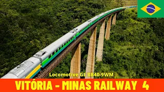 Cab Ride Vitória - Minas Railway Part 4 (Desembargador Drumond - Belo Horizonte, Brazil) 4K