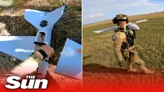 Ukrainian tactical group 'Steppe Wolves' use drones to attack Russian positions with artillery