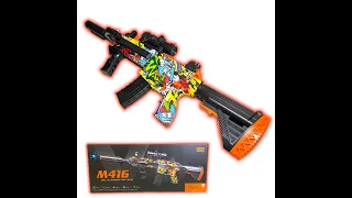 unboxing Rifle Lanzador Hidrogel M416 automatico Recargable gel blaster toy gun asmr topshow