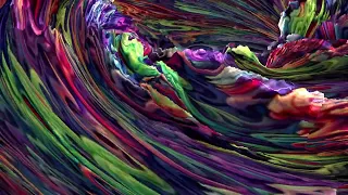 Liquid Rainbow Whirlwind: Flowing Storm Animation | Dynamic Motion Graphics