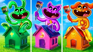 Who's the Best Builder of Poppy Playtime 3? Tiny House Battle: CatNap vs DogDay vs Hoppy!