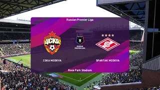 PES 2020 | CSKA Moscow vs Spartak Moscow - Russian Premier Liga | 30/06/2020 | 1080p 60FPS