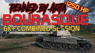 1250 damage hit by Arta! 6k+ combined session with Bourrasque!| World of Tanks