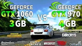 GTX 1060 3GB vs GTX 970 4GB Test in 8 New Games