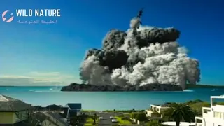 Volcano  eruption  near white island a rare cctv footag انفجار بركان  #nature #news #like