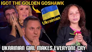 The Ukrainian girl's voice made the jury weep and she got the golden buzzer America's Got Talent2023