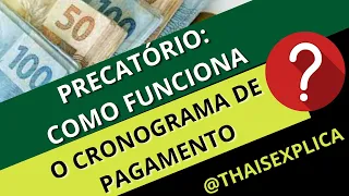 PRECATÓRIO:COMO FUNCIONA O CRONOGRAMA DE PAGAMENTO