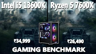 Intel i5 13600K vs Ryzen 5 7600X Gaming Benchmark (2022) | #rtx3060ti | @StealthGamerSG