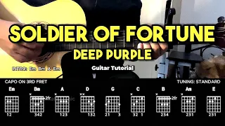 Soldier Of Fortune - Deep Purple | Easy Guitar Chords Tutorial For Beginners (CHORDS & LYRICS)