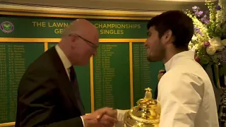 Carlos Alcaraz's Clubhouse Walk as Wimbledon Champion