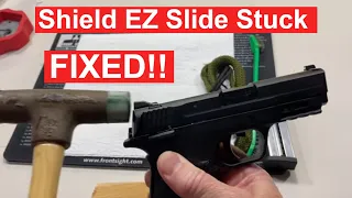 **EASY FIX. Slide Stuck on M & P Shield 9mm EZ (or Equalizer) during Field Stripping or Reassembly