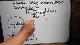 hitunglah keliling lingkaran dengan jari-jari 20 cm