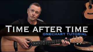 Time after time Cyndi Lauper acoustic guitar lesson tutorial