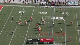 Iowa scores a TD vs Ohio State exactly how you'd expect them to