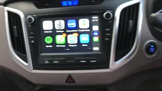 #Apple car play and #Android auto in car infotainment system of #Hyundai #Creta