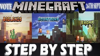 Biome Vote Review 2019 - Mountain or Swamp or Badlands - You Choose - STEP BY STEP - Minecraft