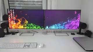 Mein 1000€ Schreibtisch Set Up | Hp Monitore und Razer Boxen