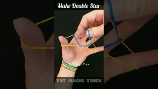 Make Double star with two Rubber Band. #shorts