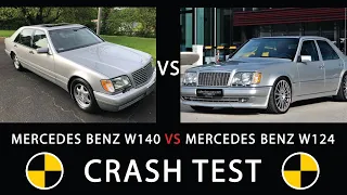 MERCEDES BENZ W140 VS MERCEDES BENZ W124 (CRASH TEST)