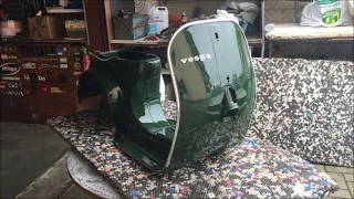 Restauro vespa 50 special 1977 verde jungla