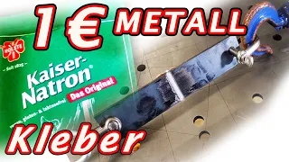 Hausmitteln besser als Profi-Kleber? 1€ Metall KLEBER Test