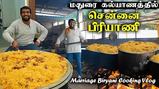 Madurai Marriage Biryani Cooking vlog | 225Kg Bulk Biryani Cooking with Jabbar Bhai...