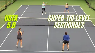 USTA 5.0 Women's Doubles - Super Tri-Level Sectionals with Commentary!