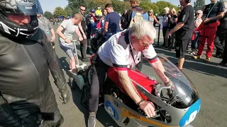 1967 Honda 6 RC174 Isle of Man Legends of TT Classic TT parade ridden by Dennis Bunning