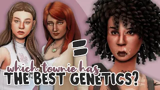 Which Townie has the BEST Genetics? | Sims 4 Create a Sim Challenge