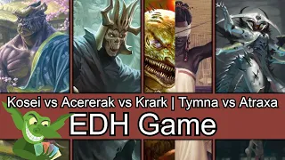 It never ends! Kosei vs Acererak vs Krark & Tymna vs Atraxa #edh #cmdr game play