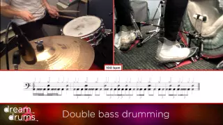 Double Bass Drumming Technique 100 bpm