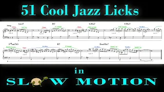 51 cool JAZZ LICKS in slow motion