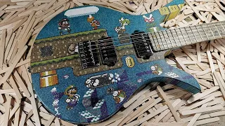 Making a Super Mario Guitar from 10,000 Lollipop Sticks (Full Build)