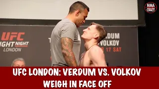 UFC Fight Night London Fabricio Werdum vs. Alexander Volkov weigh in face off - MMA Crazy