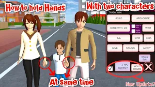 Hold hands with 2 NPC together | Tutorial | Sakura school simulator