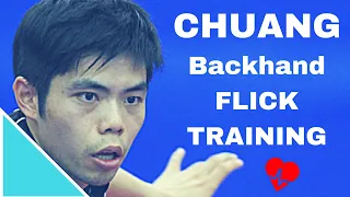 BACKHAND FLICK TRAINING With CHUANG CHIH YUAN @ WORLD CUP 2017 - Private Record